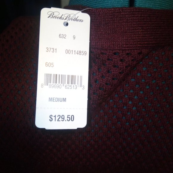 NWT Brooks Brothers Merino Wool Lace Knit Cardigan Sz M - Picture 6 of 8